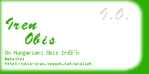 iren obis business card